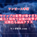 ヤソップの狙撃は一撃で船大破の威力！赤髪海賊団の幹部の一人｜ワンピース考察