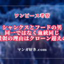 ワンピース考察｜シャンクス激似フード男はフィガーランド家で神の騎士団！クローン超えの技術