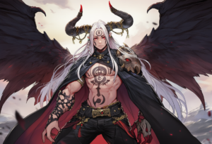 黒い翼を作り出す悪魔