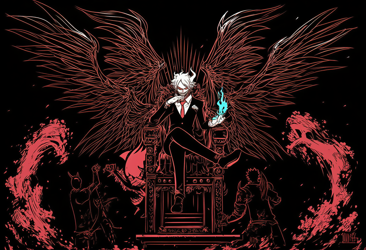 虚の玉座に座る堕天使ルシファー